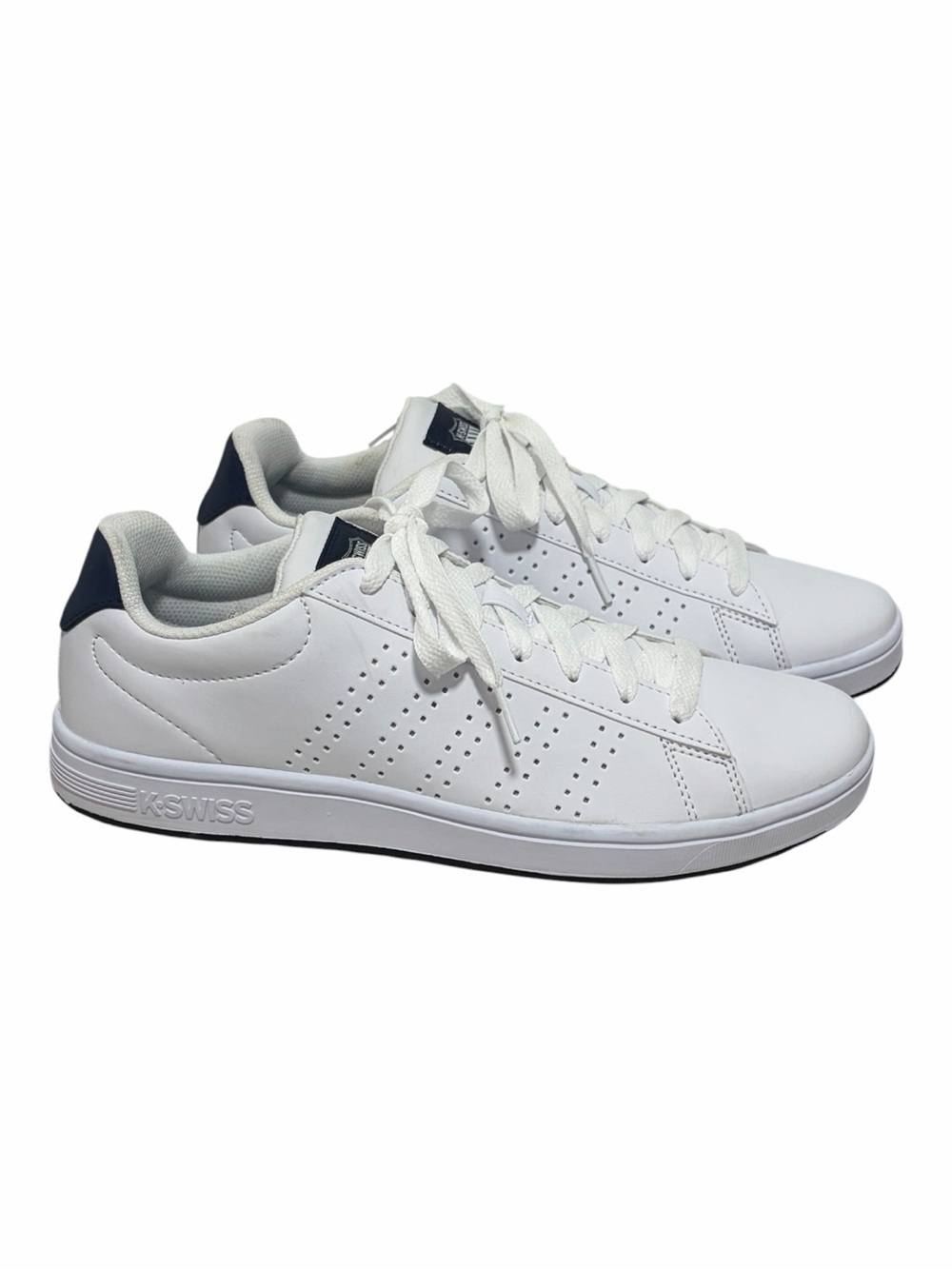K-Swiss Classic Court Casper White Leather Lowtop Tennis Sneakers -NWT- 10.5
